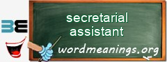 WordMeaning blackboard for secretarial assistant